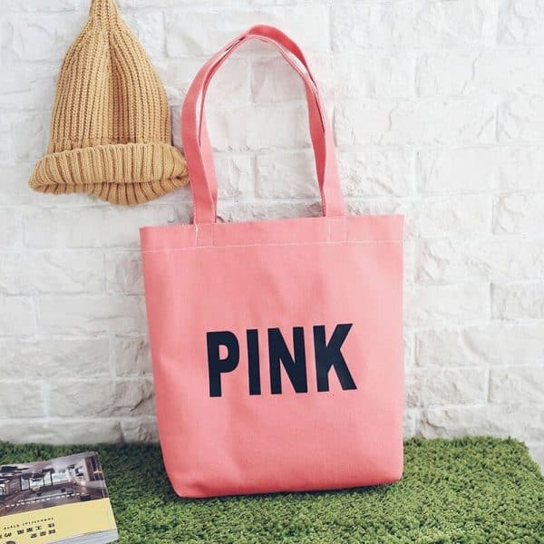 Katoenen Tote Bag Pink