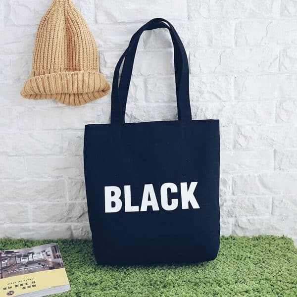 Katoenen Tote Bag Black